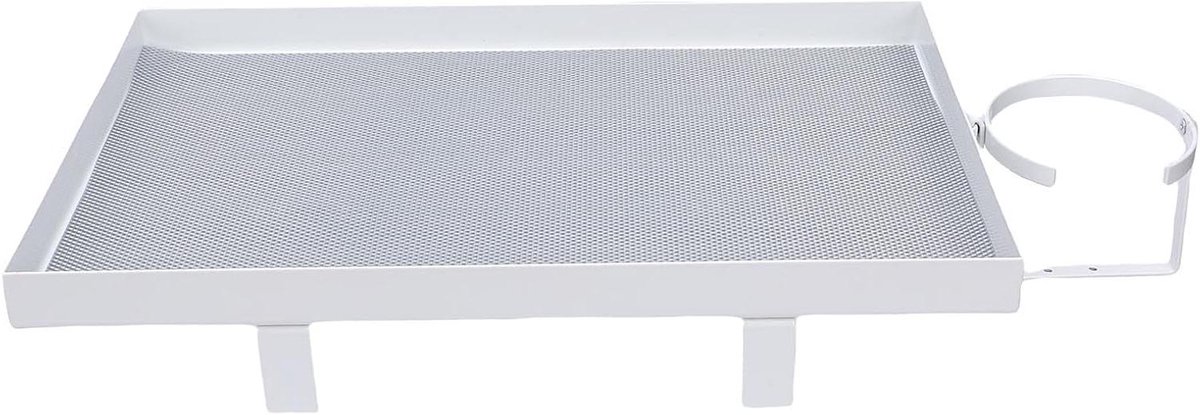 Bedrijfschap - Nachtkastje - Ruimte Besparen - Met Bekerhouder - 39 cm - Wit