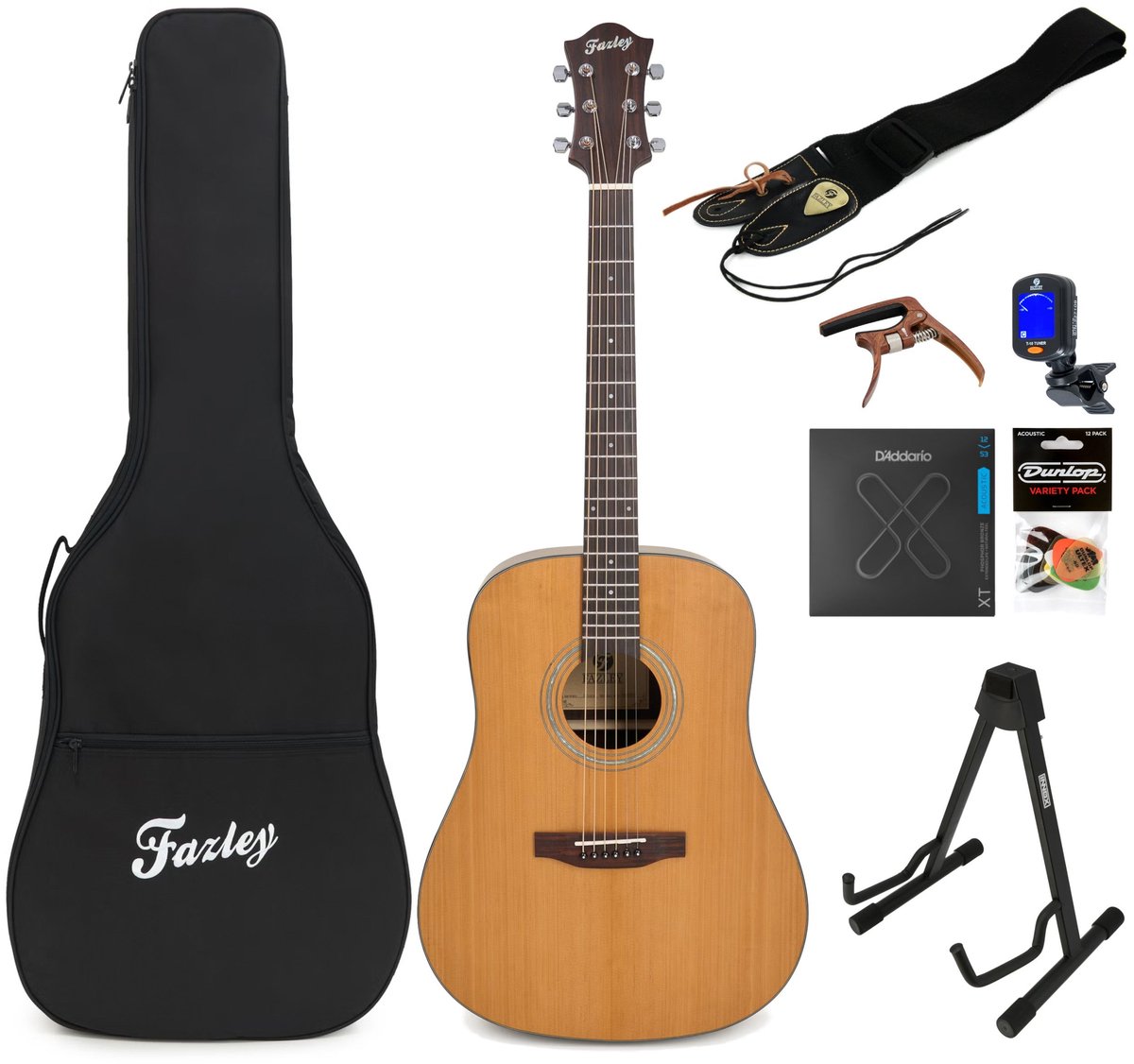 Westerngitaar starterset deluxe Fazley Delora