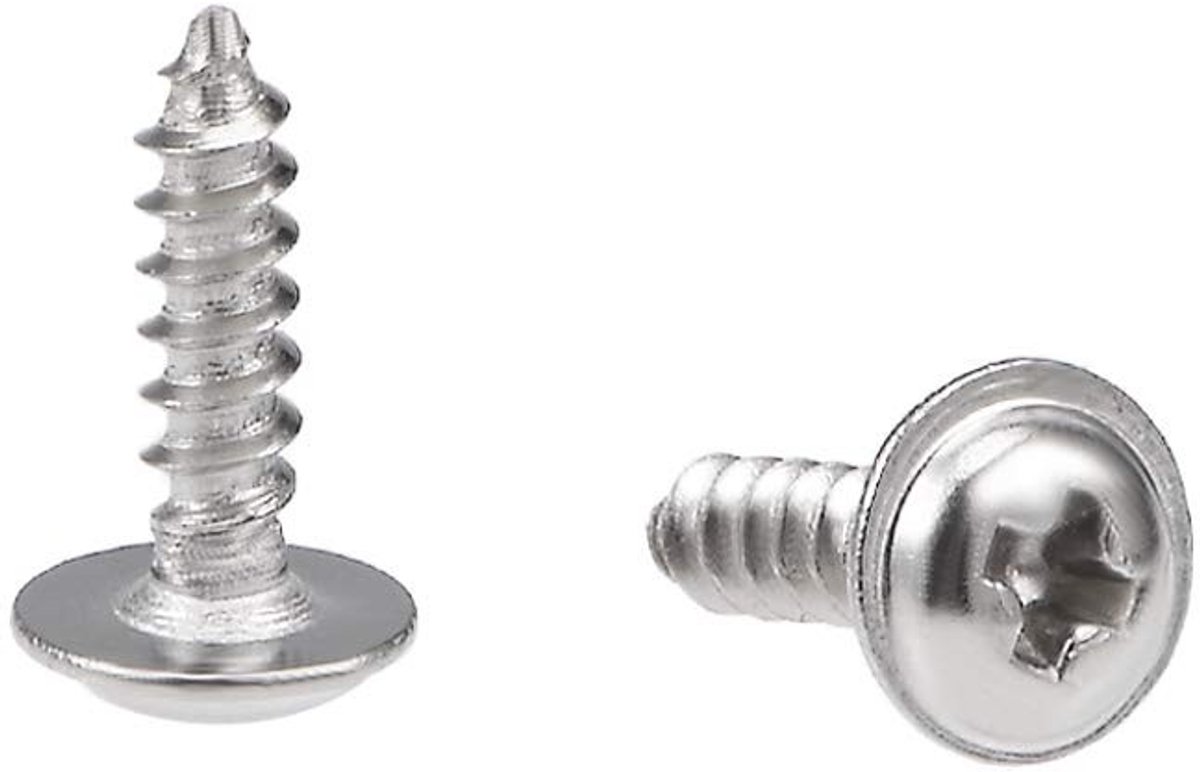 SPHProducts - Zelfborende Schroeven 50 Stuks - Roestvrij Staal 304 - Geschikt voor Meubels en Industrie - 2x8mm - Corrosiebestendig - Voor Vochtige Om