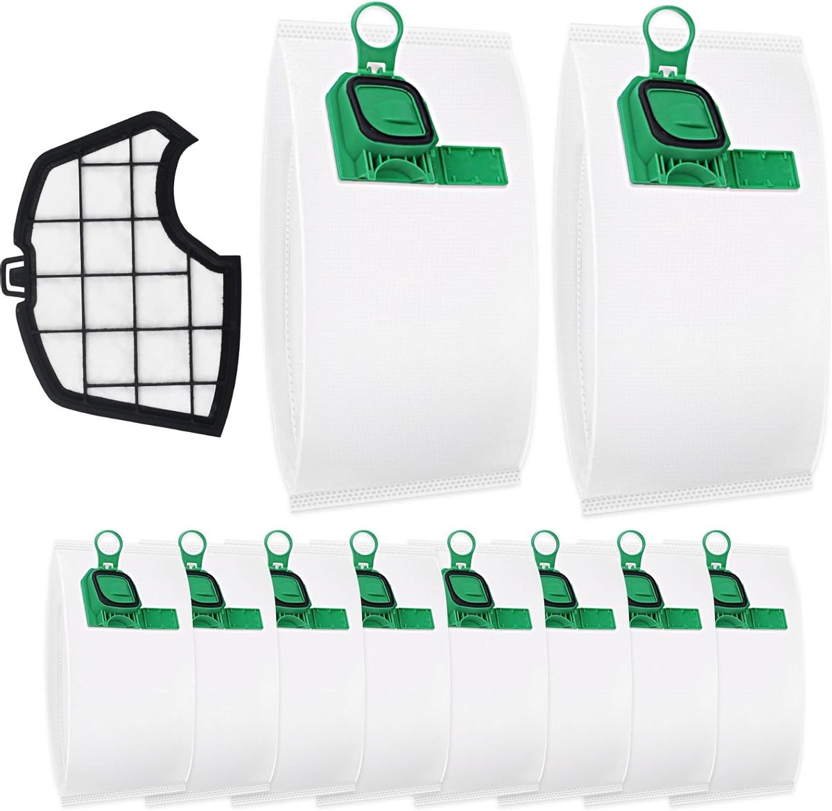 15 Stuks Vacuümzakken en 2 Vervangfilters voor Vorwerk Kobold VK 135 en VK 136 - Ideaal voor Stofzuigeronderhoud en Efficiënte Reiniging