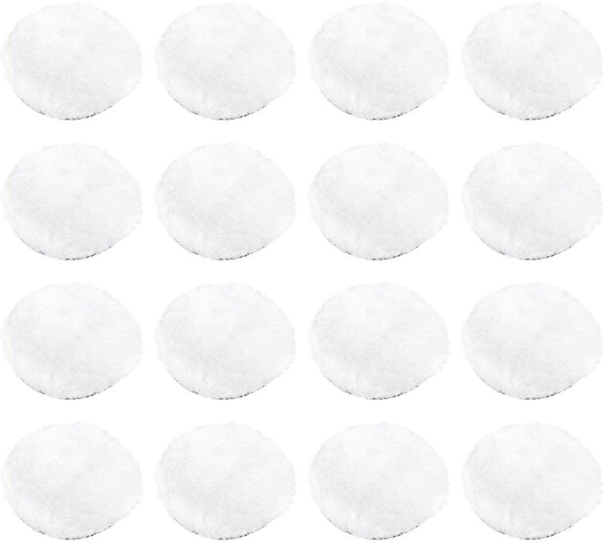 aladdien - Polijstschijf Wol - 3-Inch Polishing Pad - Duurzaam en Zacht - Wit - Voor Orbital Polisher - Geschikt voor Glas en Steen