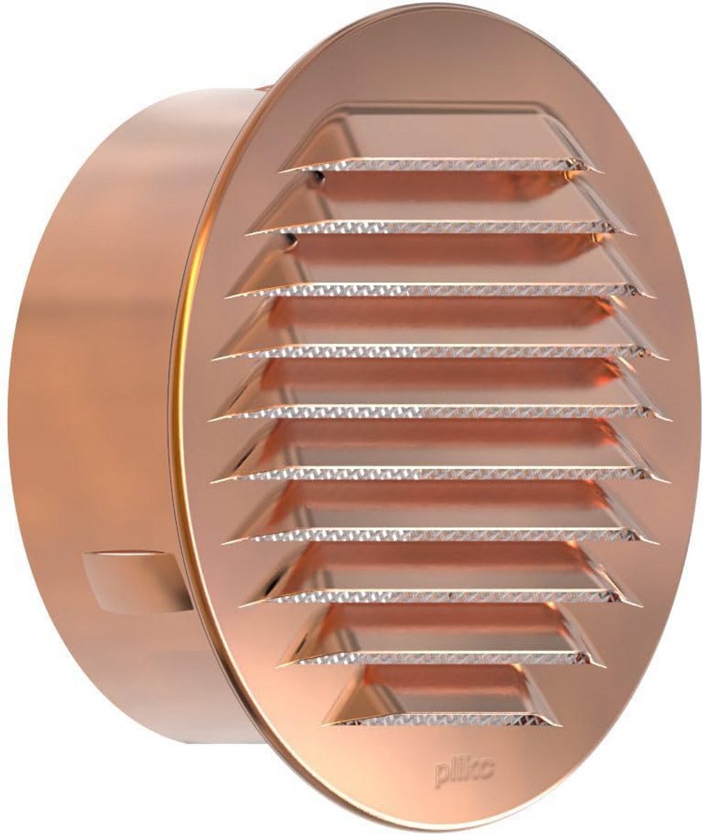 Plikc - Rond ventilatierooster met net - Made in Italy (koper - gat 80)