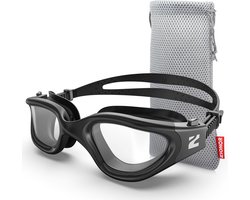 ZIONOR Optical Swimming Goggles, G1MS Leak-proof and Anti-Fog Professional Corrective Glass, Swimming Goggles with Face Strength/Diopters, UV Protection for Men and Women, Outdoor Swimmer