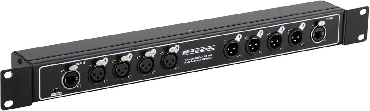 Rackmount Multicore Box met XLR en RJ45 Aansluitingen voor Audio en DMX
