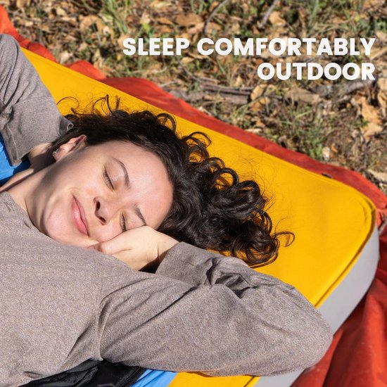 HEYTRIP 4 inch dikke zelfopblazende slaapmat voor kamperen met 9,5 R-waarde, ultra comfort campingschuimmatras met pompzak, draagbare campingmat voor 4 seizoenen (78 x 30 x 4 inch) — afbeelding 3
