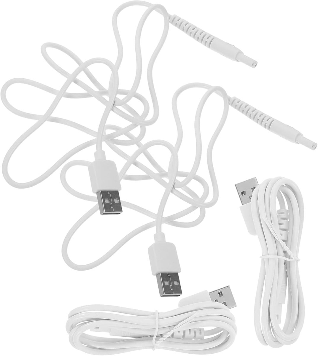 Oplaadkabels Set - Vervangende Snoeren - Mondverzorging - Stabiele Energievoorziening - 4 Stuks - Wit