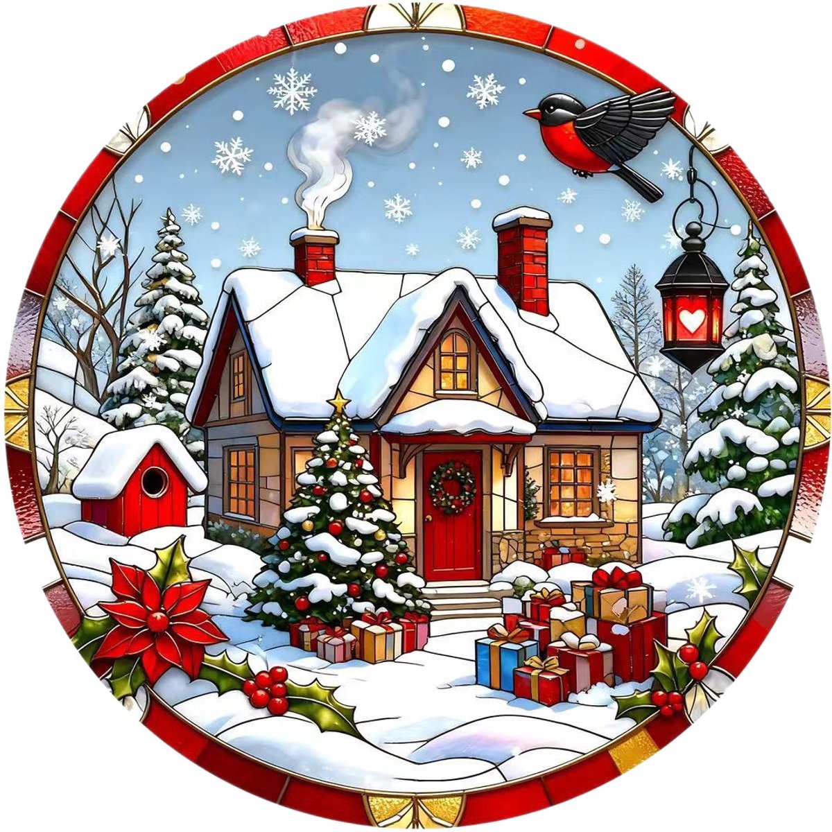 Glazen Zonnevanger | Transparante maanvormige zonnevanger/dromenvanger | Elegante raamdecoratie die een warme sfeer in huis creëert | Woondecoratie | 16 cm | Stijl 30