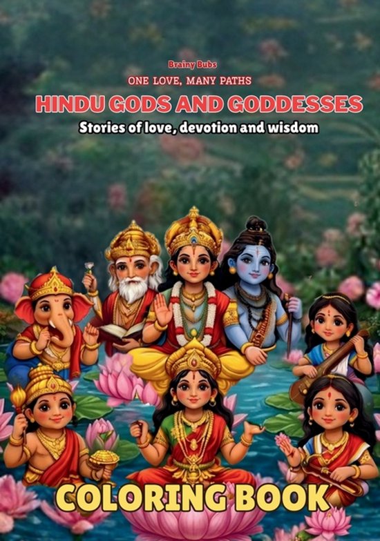 One Love, Many Paths- Hindu Gods and Goddesses Coloring Book - cover