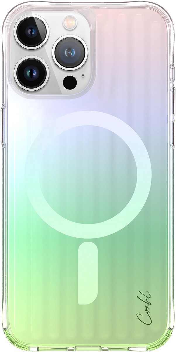 UNIQ Coehl Linear Back Cover hoesje met MagSafe voor Apple iPhone 15 Pro - Opaal/Glanzend