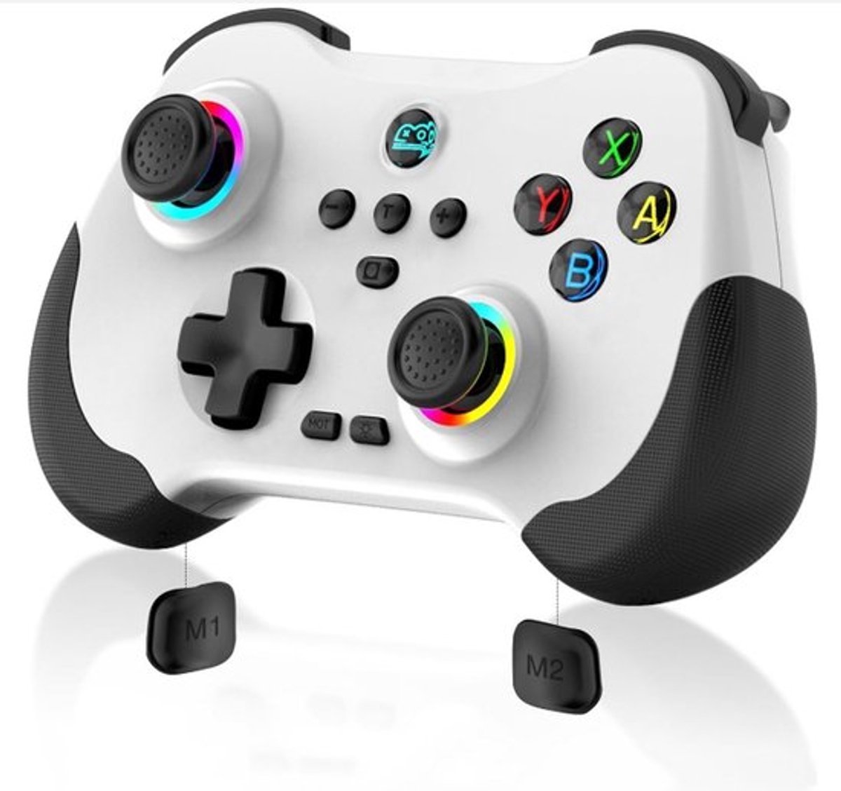 Kraftverdia® - Mobiele gamecontroller geschikt voor iPad/iPhone/tablet - Cloud Controller Remote Joystick geschikt voor iOS/Android - Draadloze Switch Controller - met macroknoppen - Hall-Rocker - Hall-Trigger -Wit