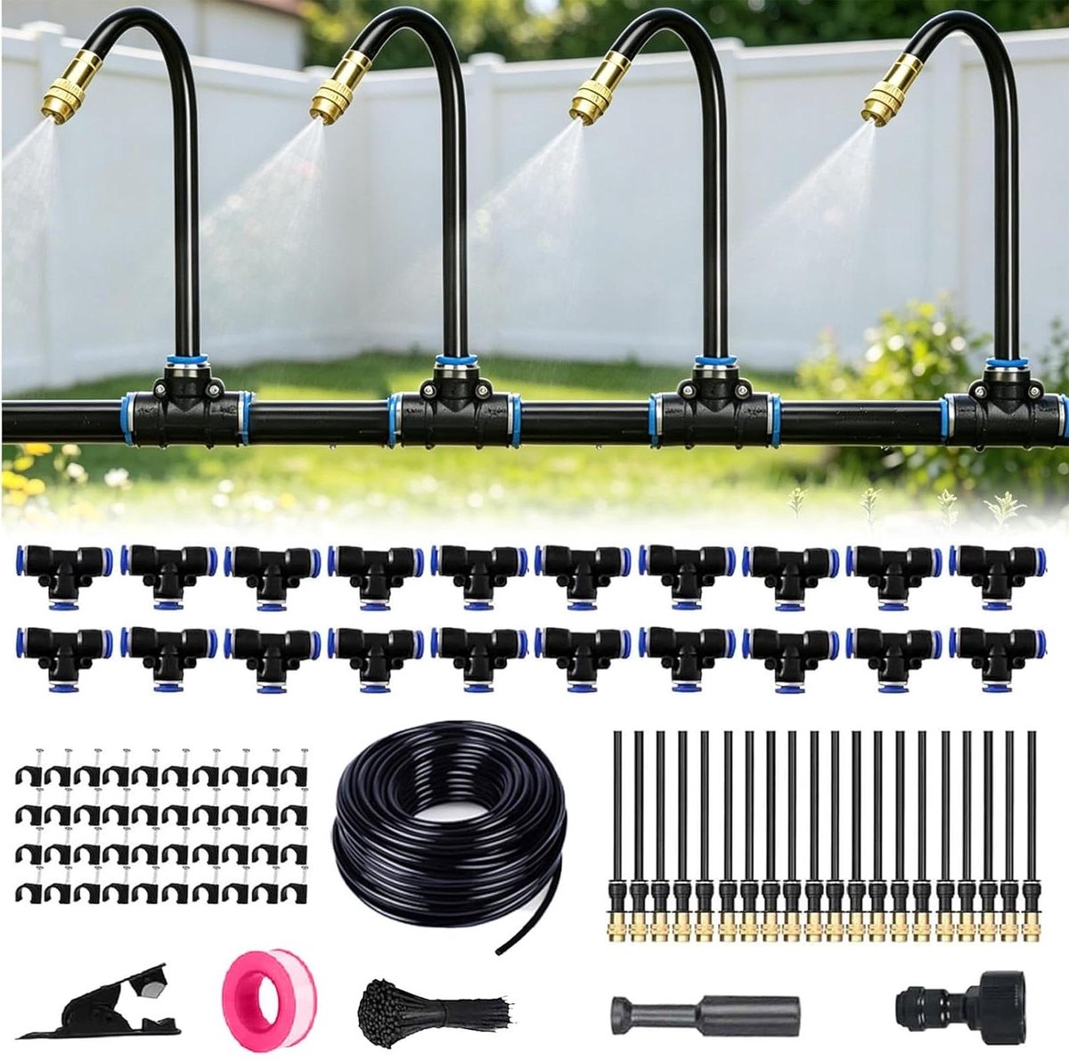 Tuin Sproeisysteem - Druppelslang - Planten Water Geven - 360° Verstelbaar - 20 Meter - Koper