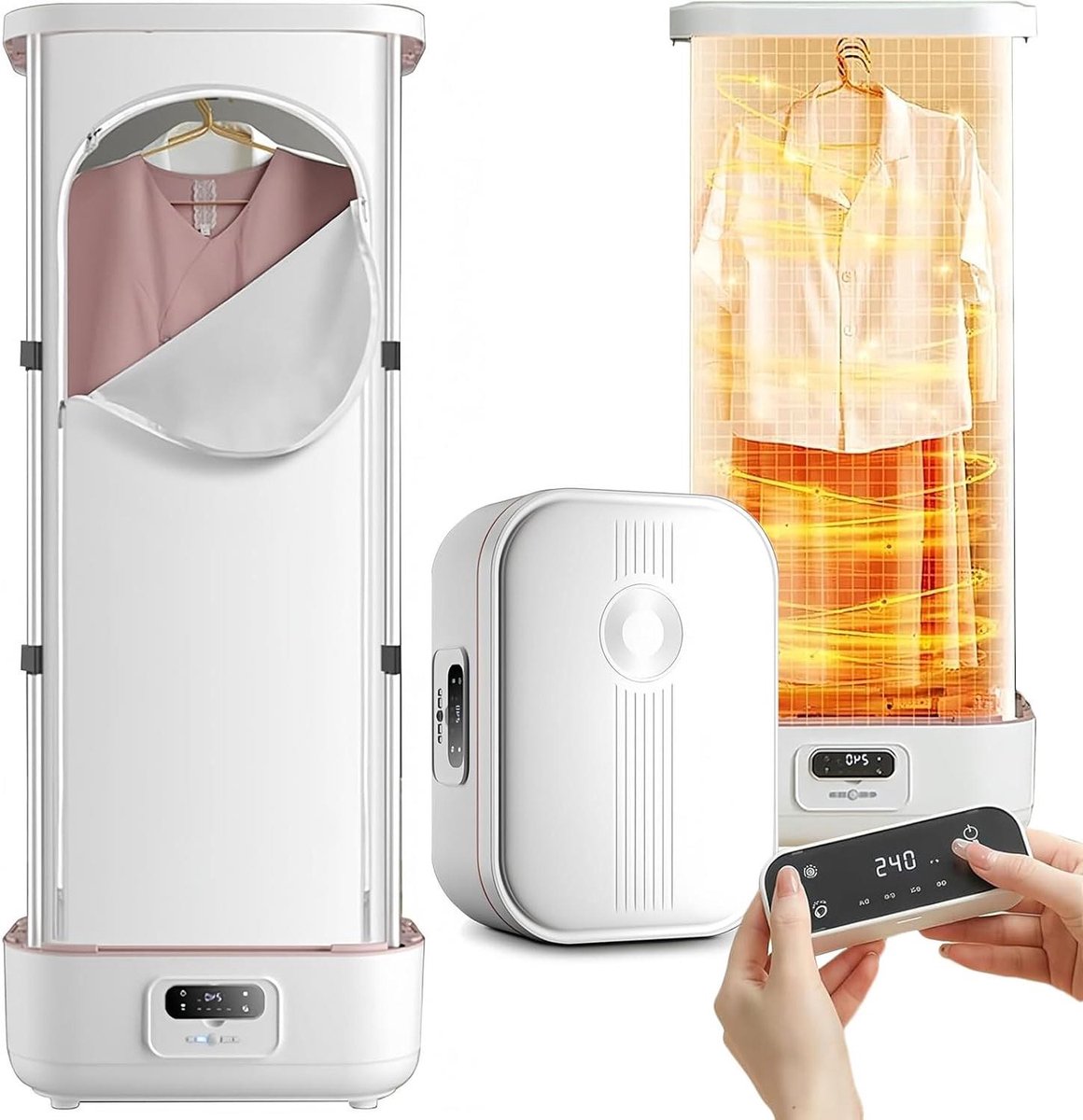 Kledingverzorgingsmachine - Stoomdroger - Kleding Drogen - Opvouwbaar Ontwerp - 950ml Tank - Wit
