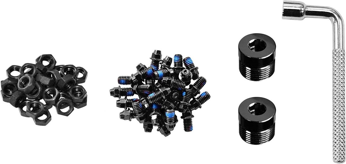 Pedal Pinnen - Fiets Onderdelen - Mountainbiken - Aluminium Materiaal - 32 Stuks - Zwart