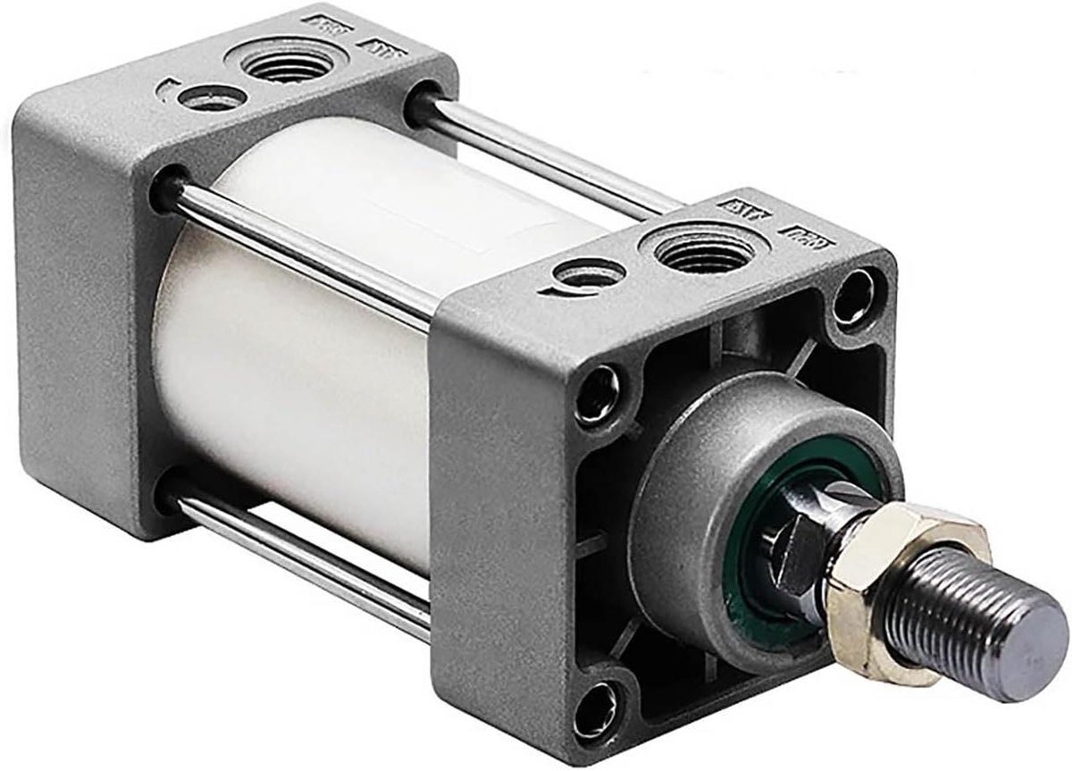 Pneumatische Cilinder Luchtcilinder Standaard Industriële Automatisering Dubbele Seal Ring 100mm Boring Zilver