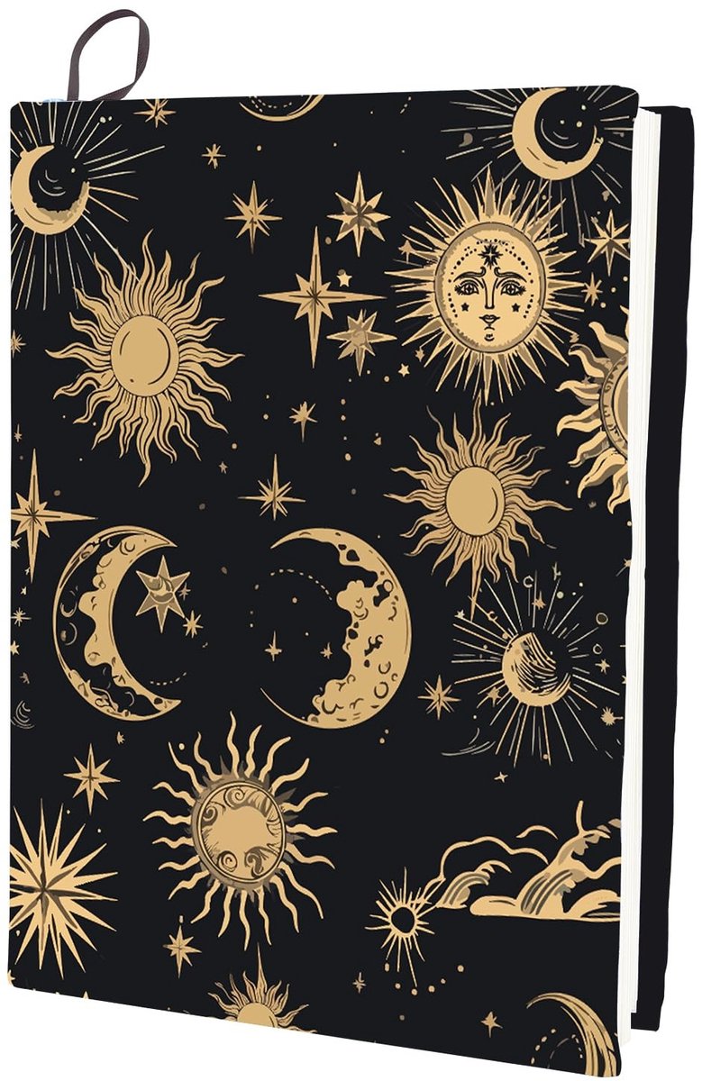 ONF3 - Zon Rekbare Boekhoes - Wasbaar en Herbruikbaar - Zwart - Grote Nylon Boek Protector - Geschikt voor Hardcover Boeken - Elastische Noteboo...