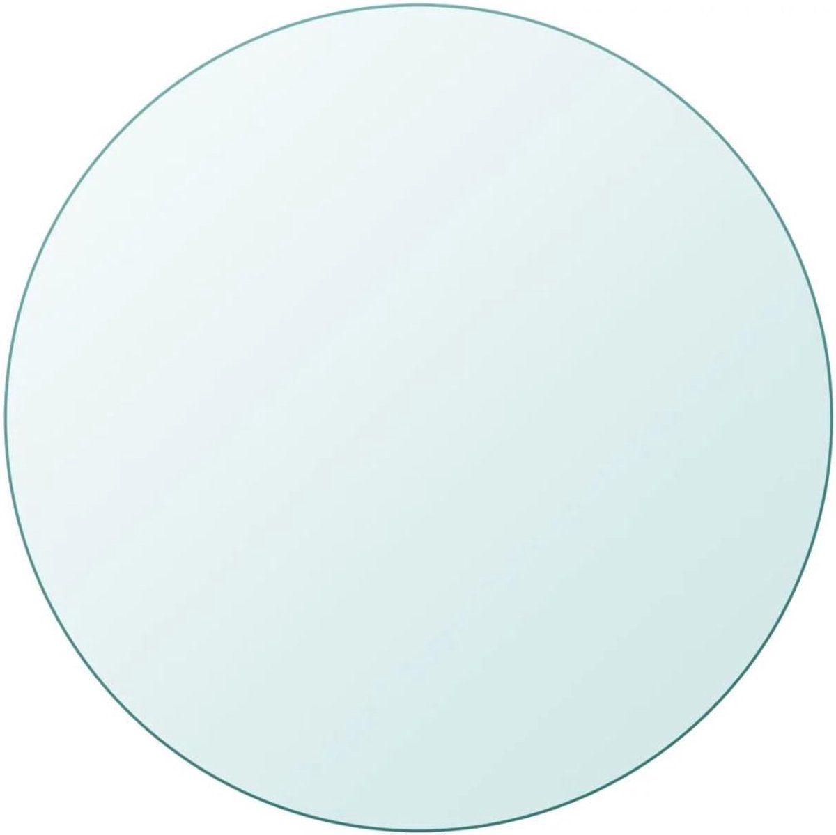Ronde Glazen Tafelblad - Transparant Gehard Glas 90 cm Diameter
