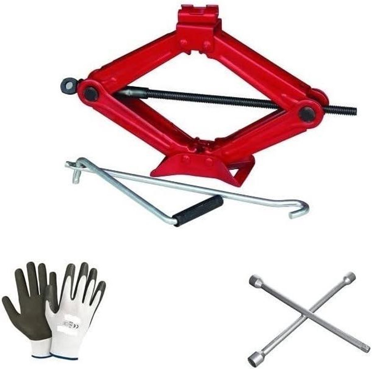 Autokrik - Krik set - Auto Onderhoud - Stalen Basis - 2 Ton - Zwart