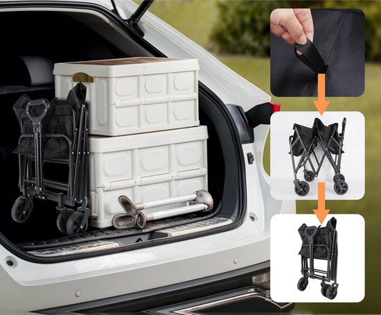 TamTrade Bolderkar - Transportkar - Bolderkar opvouwbaar - Transportwagen van Merkloos — afbeelding 2