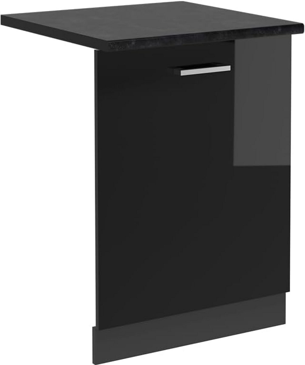 Hoogglans Zwart Vaatwasserfront Paneel 60 cm voor Integratie