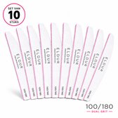 Eldur® Professionele Nagelvijl 10pcs - Moon #100/180 - Nagelverzorging - Top Kwaliteit
