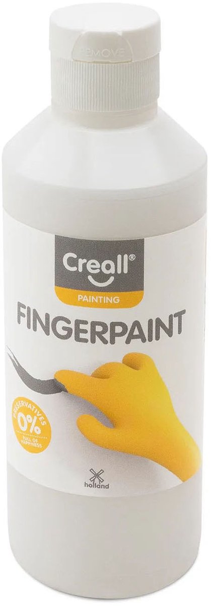 Creall vingerverf conserveringsvrij wit - 250ml