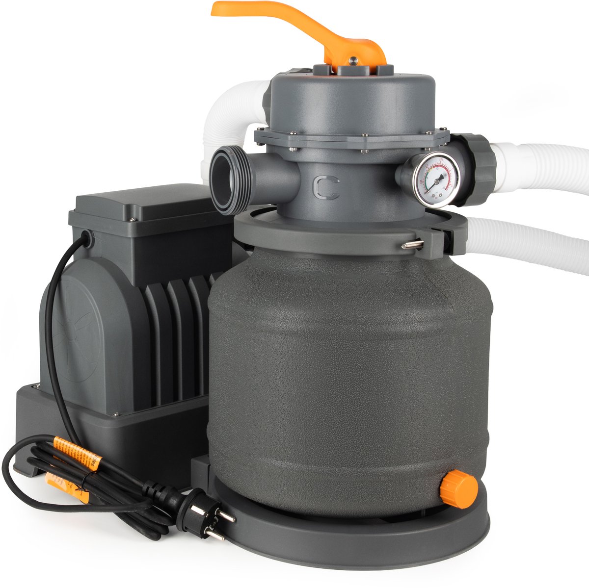 COIL Zandfilterpomp 8705 L/u voor Zwembad – 250W Poolfilterpomp met 38 mm Aansluiting – Inclusief Slangen, timer en Accessoires – foto 4
