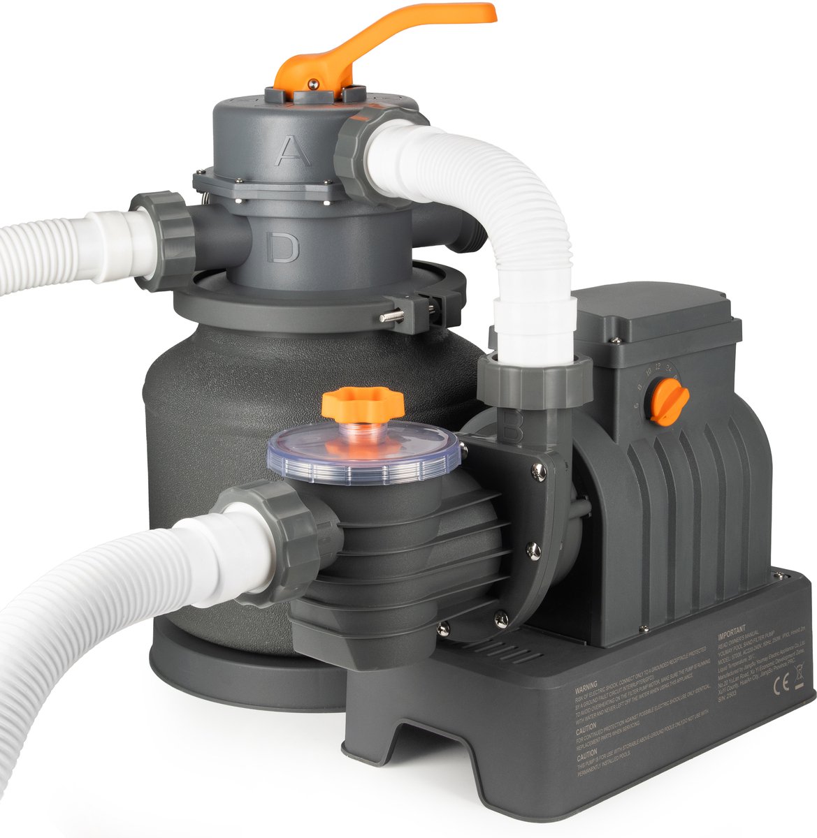 COIL Zandfilterpomp 8705 L/u voor Zwembad – 250W Poolfilterpomp met 38 mm Aansluiting – Inclusief Slangen, timer en Accessoires – foto 5