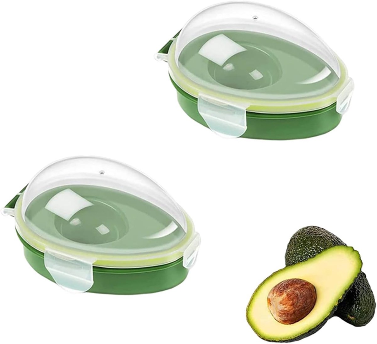 Avocado Saver - Avocado Keeper Airtight - Luchtdicht Ontwerp - Herbruikbaar Materiaal - Geschikt Voor Koelkast - Set Van 2 Stuks - Voor Thuis En Onderweg