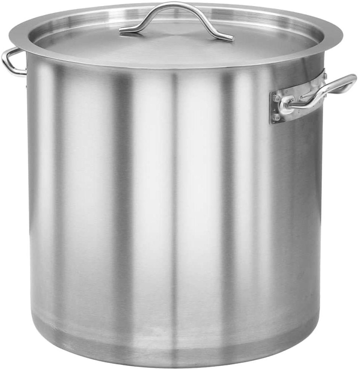 Kookpan - Soeppan - Grote maaltijden bereiden - Roestvrij staal - 35 liter - Zilver