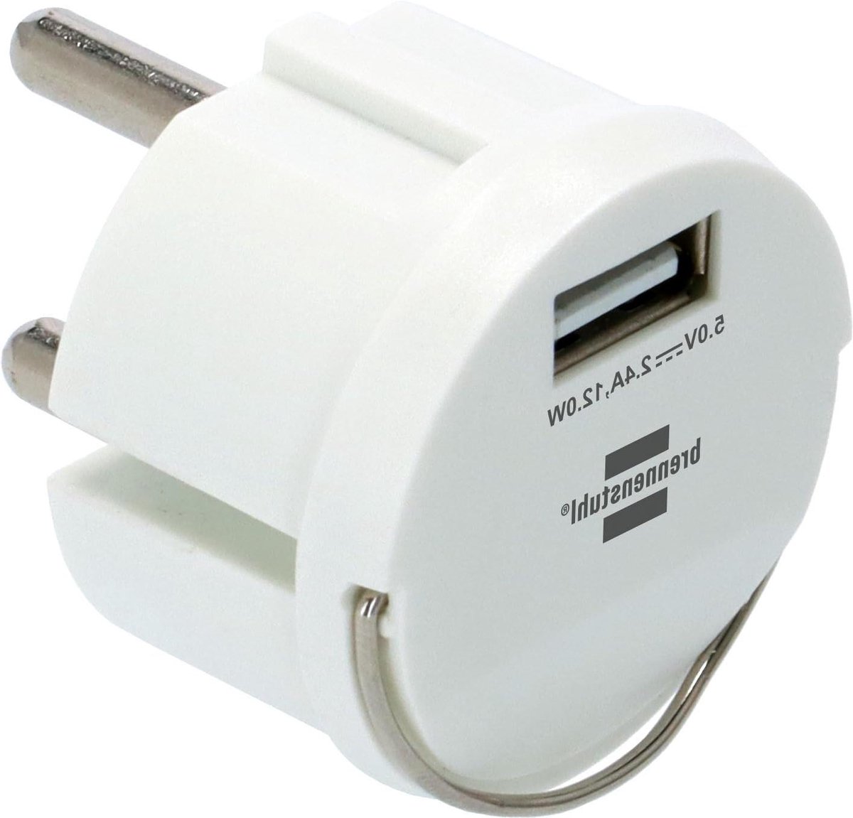 USB Socket Adapter - Stekker Lader - Apparaten Laden - Vlak Ontwerp - 2.4A Output - Wit