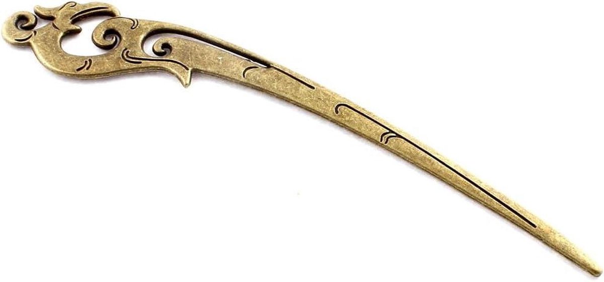 Haarspeld - Haarstick - Kapsel Maken - Elegant Metaal Design - 16 cm - Brons