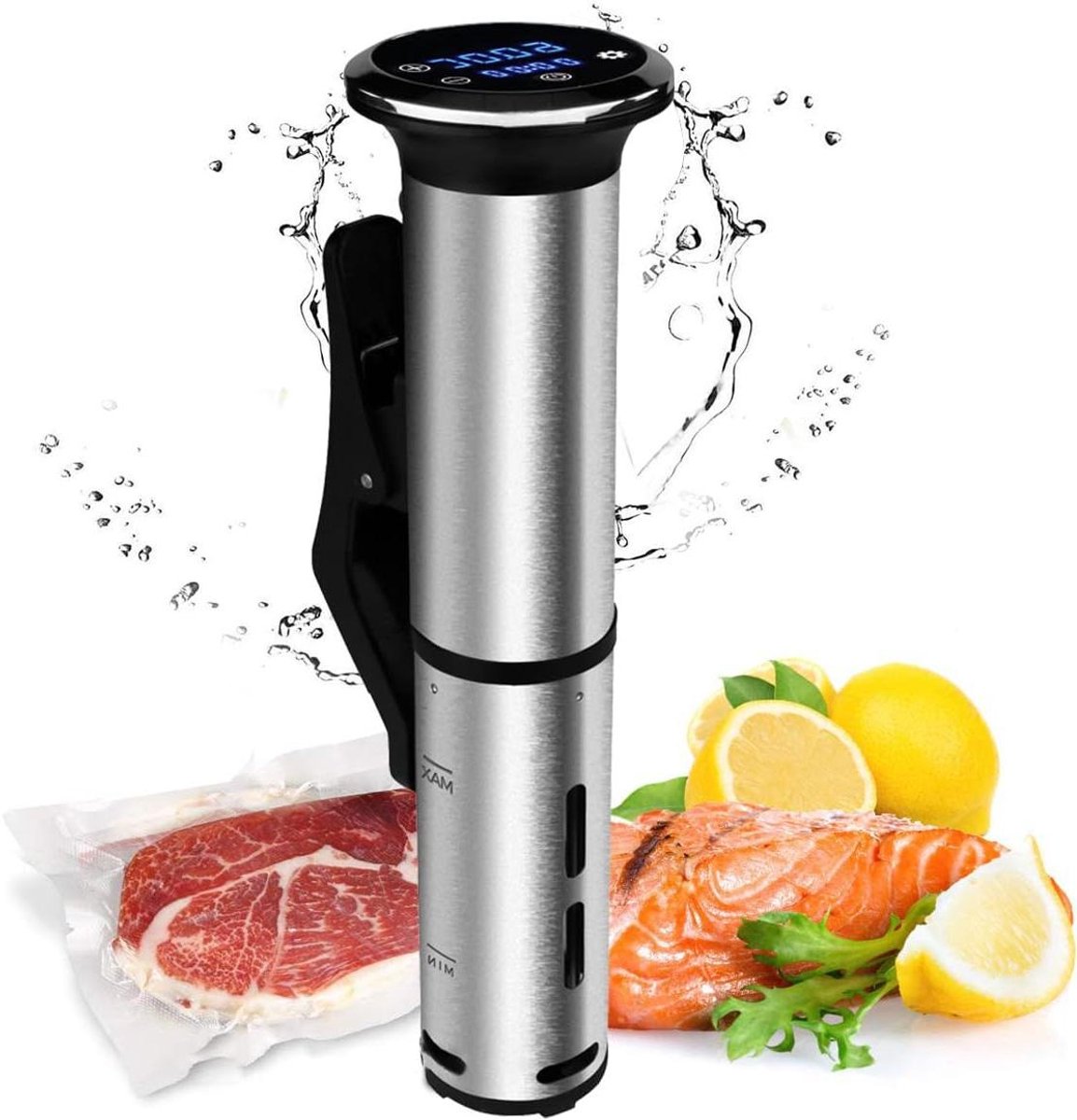 Sous Vide Kookplaat - Waterbad Circulator - Perfect Koken - IPX7 Waterdicht - 1200 Watt - Roestvrij Staal