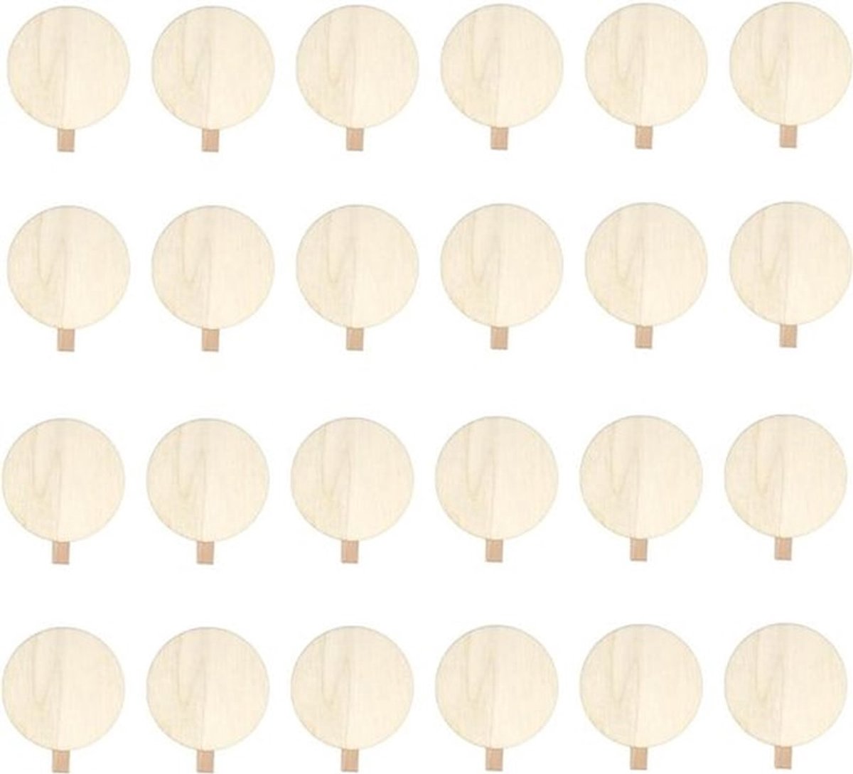 Houten Adventskalender Knijpers - DIY Design - Stickers - Cadeauknijpers 4 cm.