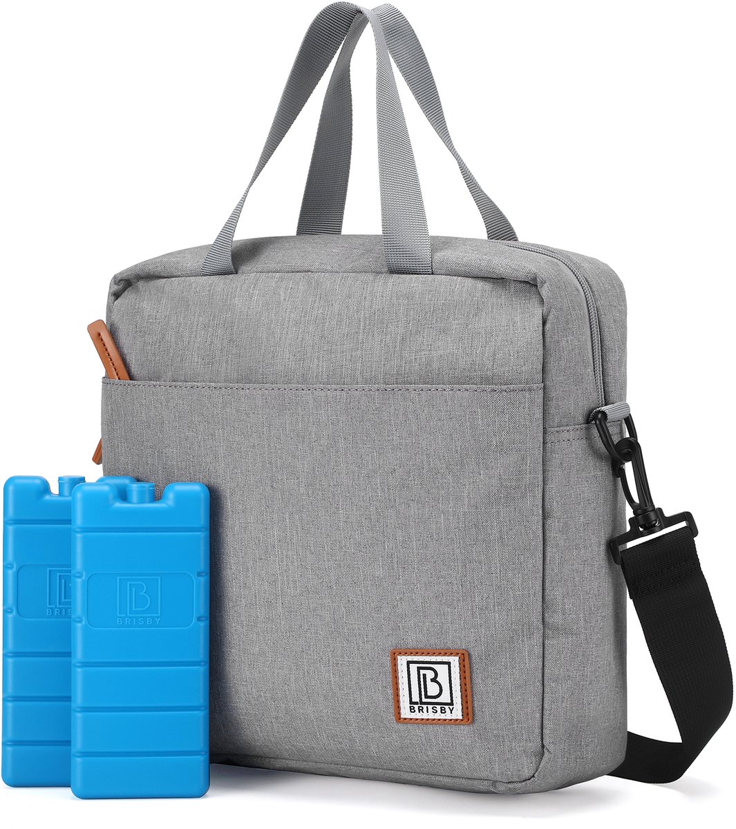 Brisby 4 Laags Geïsoleerde Koeltas - Lunchtas 7 liter - Lichtgrijs