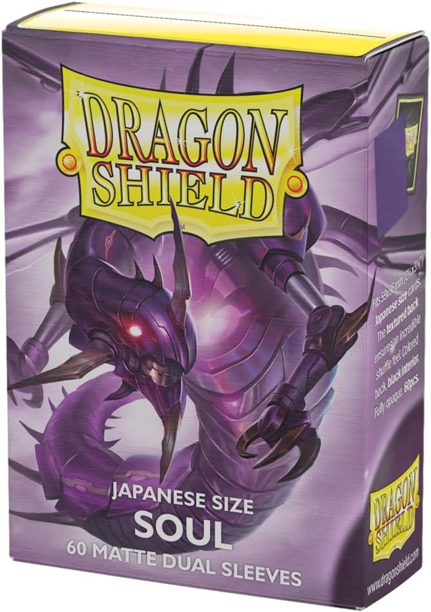 Asmodee kaarten sleeves Dragon Shield paars metallic 60 stuks TCG.