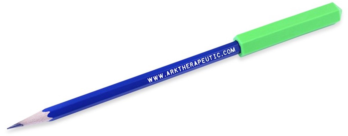 ARK Therapeutic kauwbare potloodtopper Krypto-Bite lime groen sensorisch.