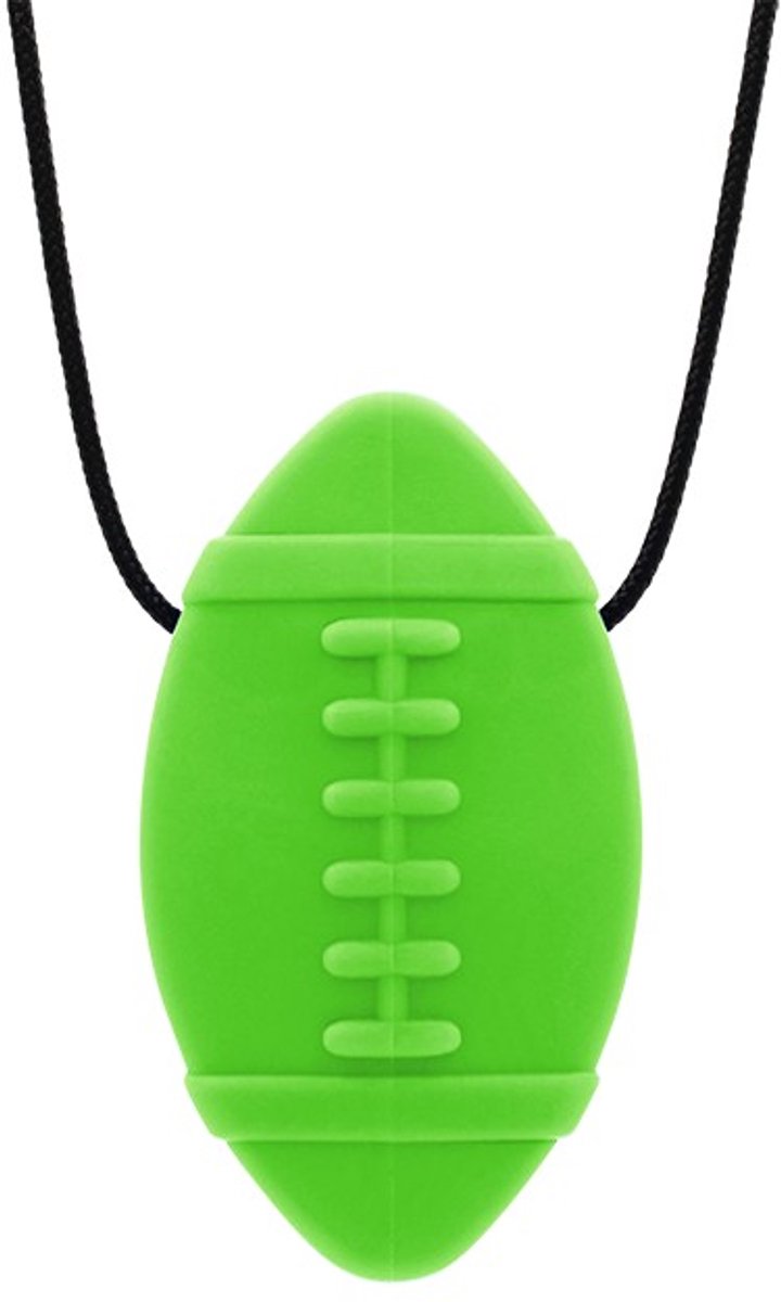 ARK Therapeutic kauwsieraad voetbal ketting lime groen XT medium sensorisch.
