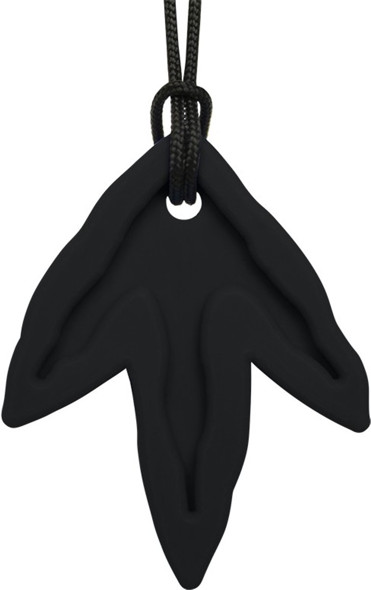 ARK Therapeutic kauwketting Dino-Tracks zwart XT medium sensorisch speelgoed.