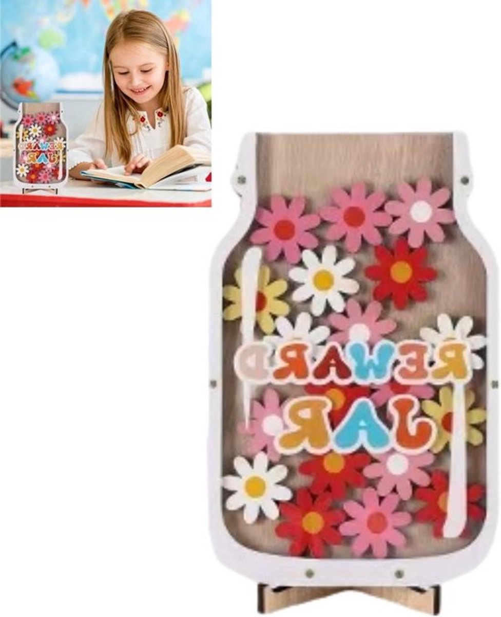 Beloningsglas kinderen, beloningssysteem klaslokaal, motiverende glazen peuters