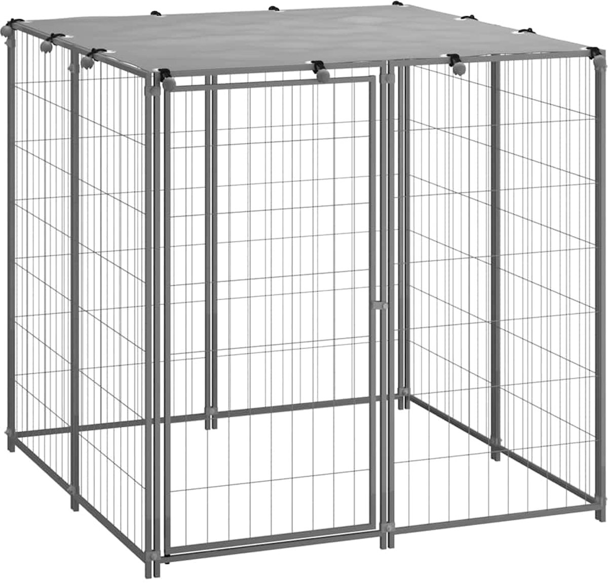 Hondenbench - Bench – Voor Honden – 110 × 110 × 110 cm - Zilverkleurig