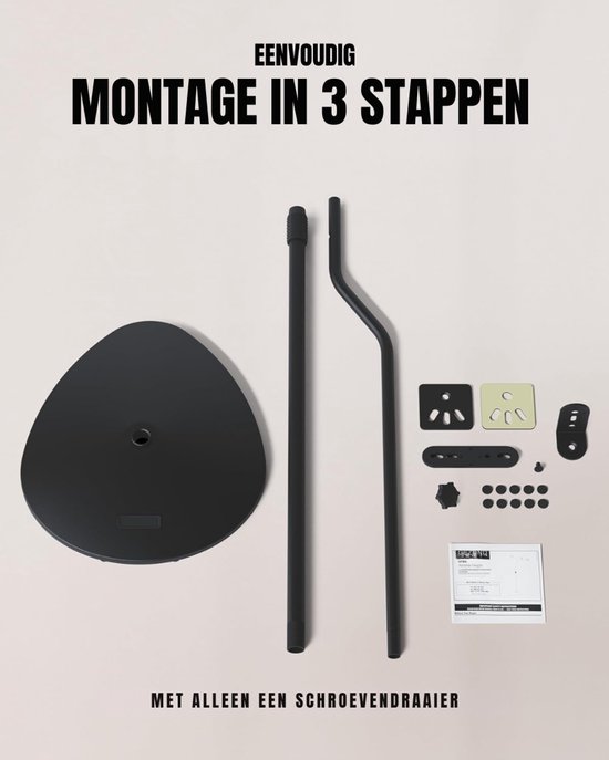 REN® Luidspreker Standaard - Standaard - Luidsprekerstandaard - Zwart - 97cm x 20cm x 97cm van ren — afbeelding 4