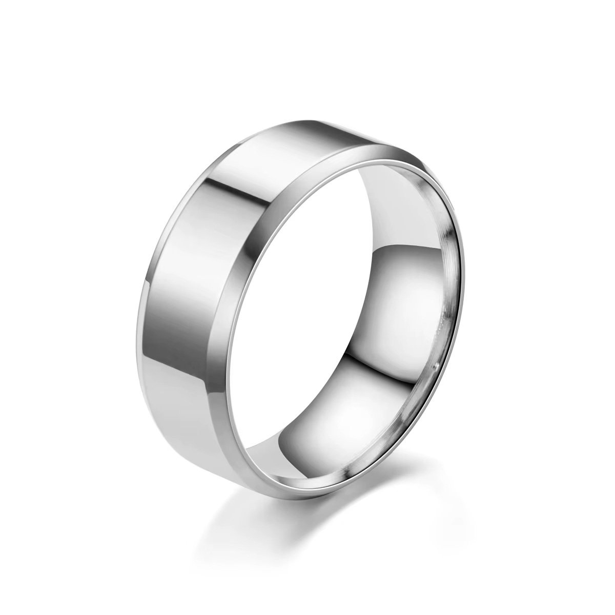 Walletstreet AeroBand Minimalistische Aluminium Ring- RVS edelstaal-kleur-zilveren kleur motief -voor mannen en vrouwen-cadeau-Ideale geschenk