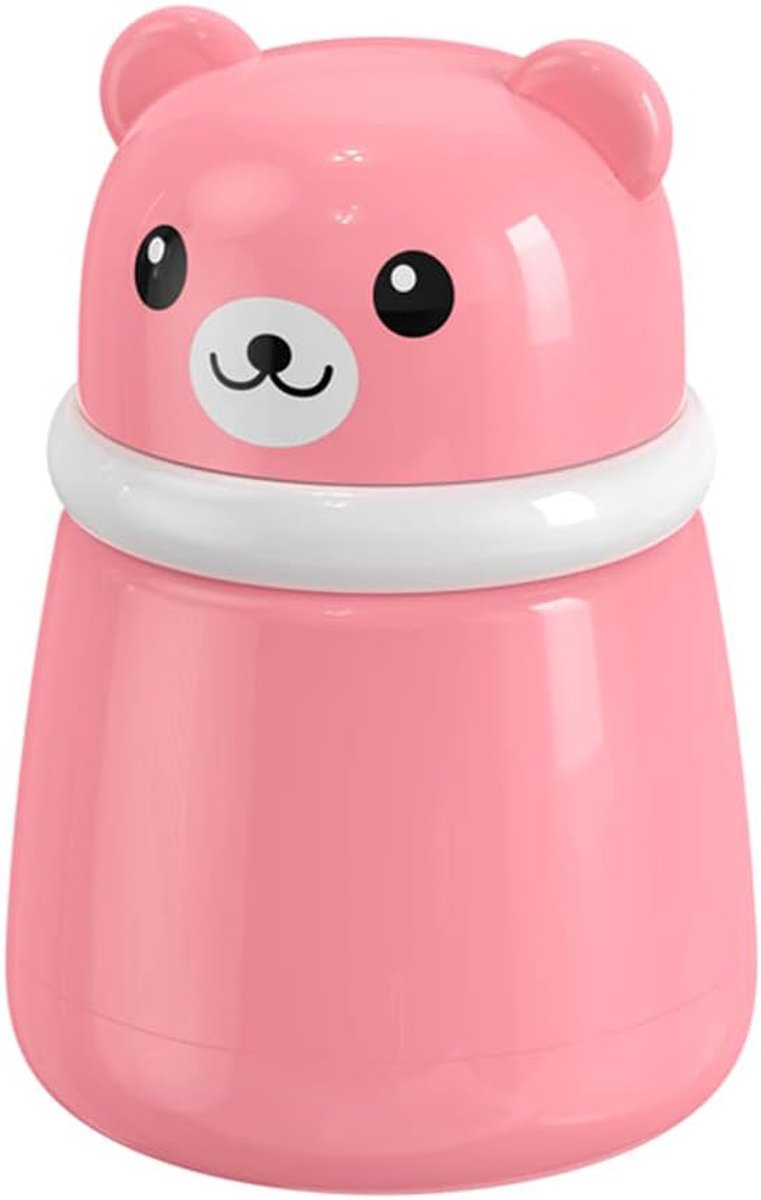 Bondoo Poederdoos Baby – Dispenser met poederdons – Talkpoeder & Babypoeder - Navulbaar container – Powder Puff – BPA vrij – Roze
