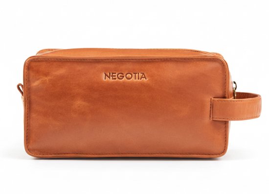 NEGOTIA Finnian - Leren Toilettas Dames en Heren - Bruin