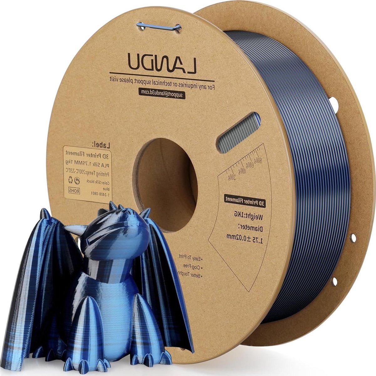 Zijde PLA Filament - 3D Printer Draad - 3D Printen - Constante Spoel Netjes - 1.75 mm 1 kg