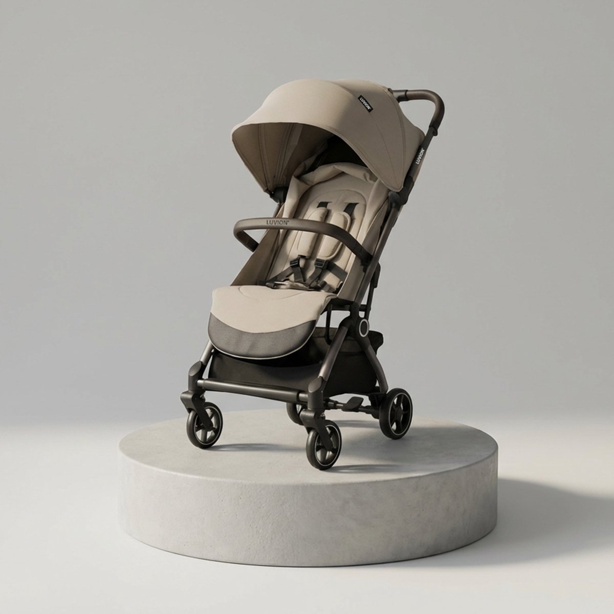 LUVION® Malmö Buggy - Compacte en comfortabele reisbuggy - Inklapbaar - Inclusief Travel Bag - Beige – foto 6