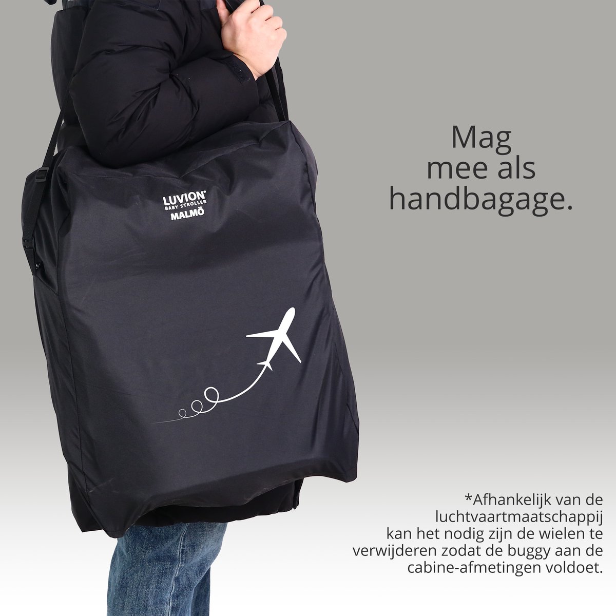 LUVION® Malmö Buggy - Compacte en comfortabele reisbuggy - Inklapbaar - Inclusief Travel Bag - Beige – foto 4