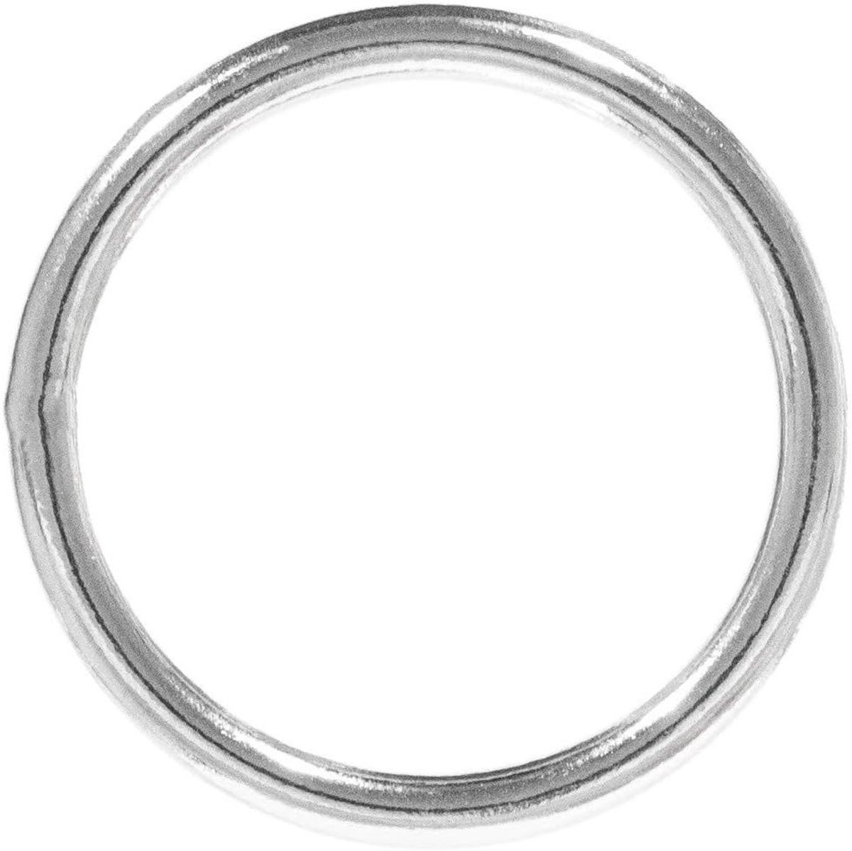 Gelaste Stalen O-ringen - Metaalringen Sluitringen - Doe-het-zelf Projecten - Sterk Gelast Ontwerp - Meerdere Diameters - Zilverkleurig