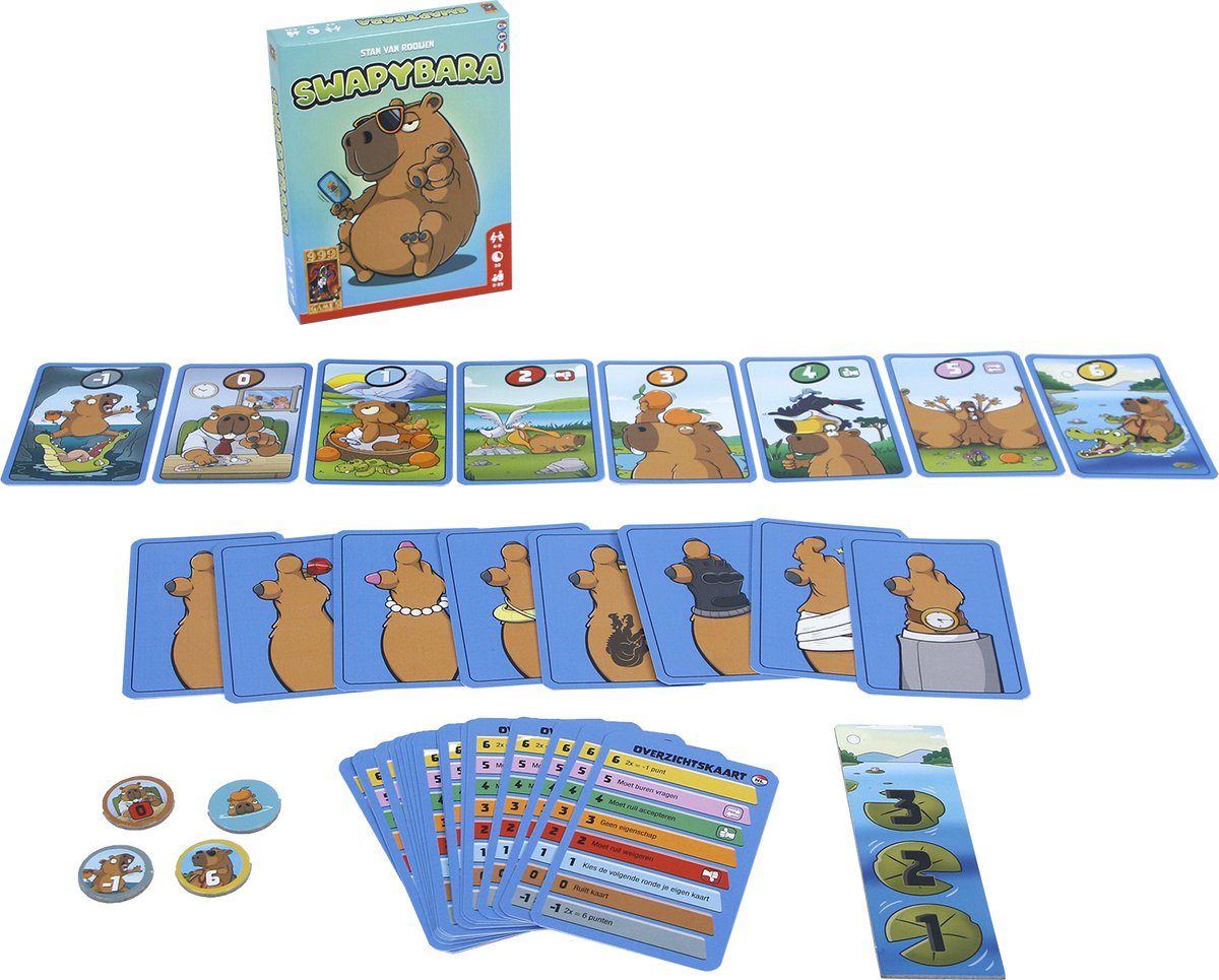 999 Games - Swapybara - Kaartspel - veel spel in een compact doosje — afbeelding 7