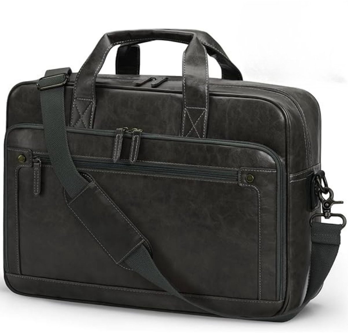 Leren Laptoptas - Laptoptas - Leren Tas - Luxe Leren Laptoptas - Werktas - Schoudertas - Business Tas - Leren Business Tas - 15,6 inch - Grijs - van Imperatoris